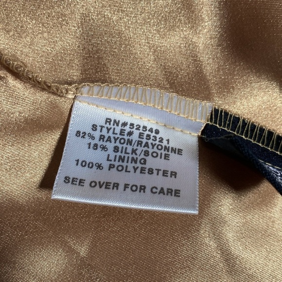 ♥️ VINTAGE: 90's Laundry by Shelli Segal | Velvet Floral Slip Dress Size 2 - Picture 4 of 5